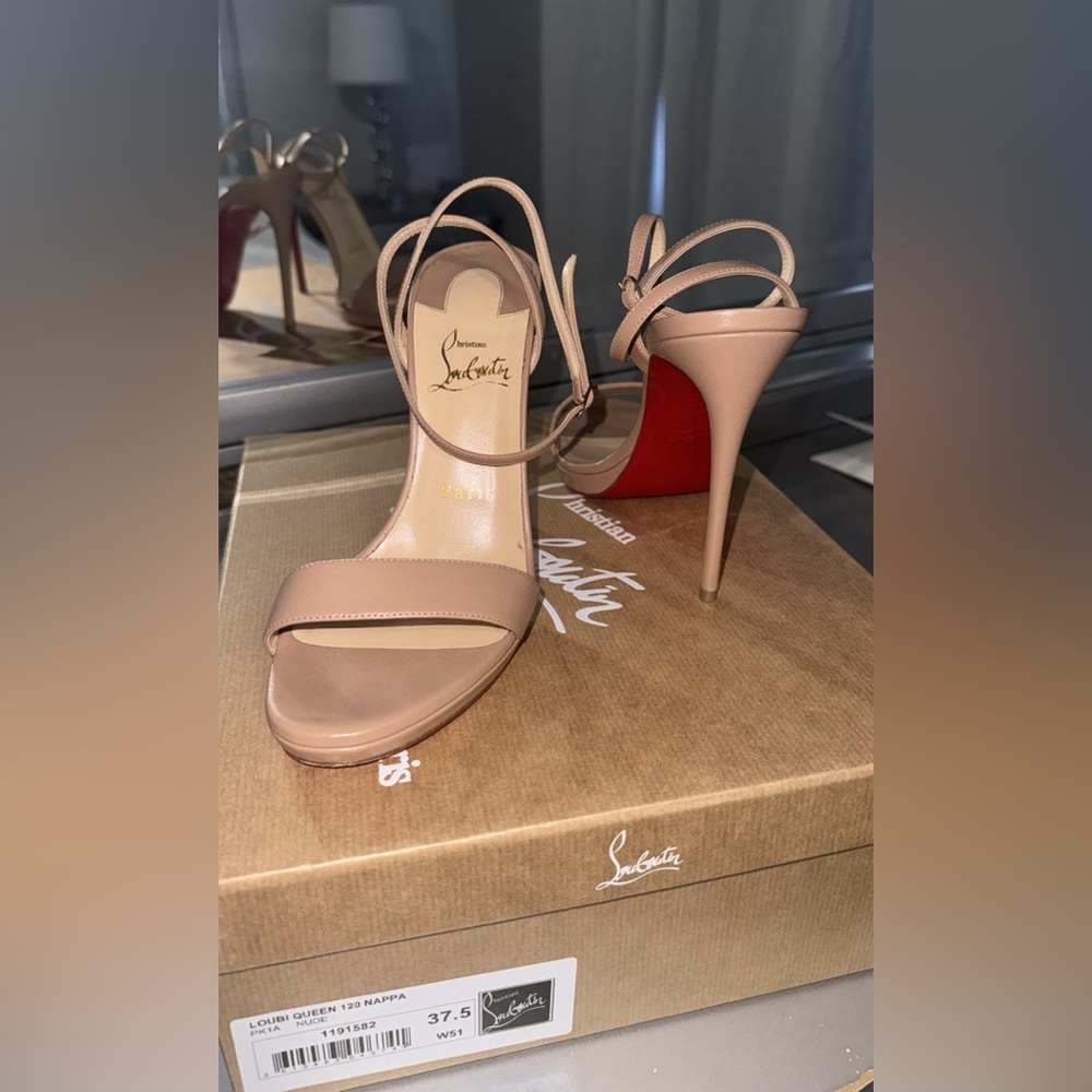 Authentic Christian Louboutin: 120mm heels . Lamb nappa leather .